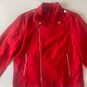 Forever 21 Red leather jacket in velvet material